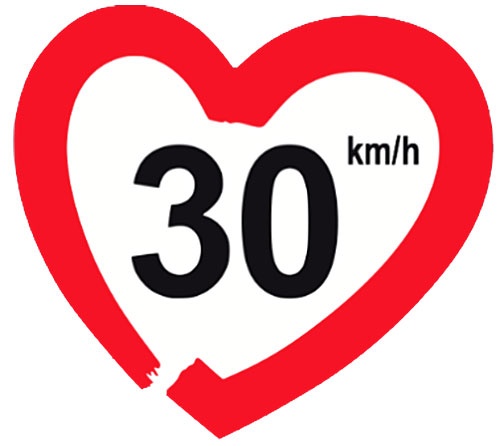 Panneau de limitation de vitesse à 30 km/h